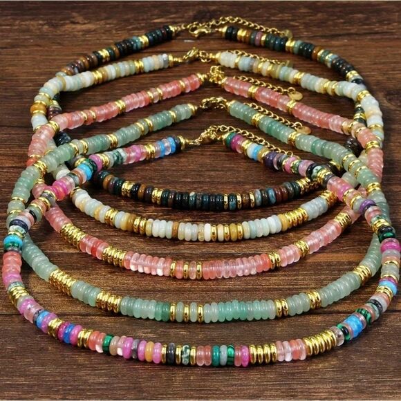 New! Handmade Boho Natural Gemstone Necklaces - Picture 9 of 13